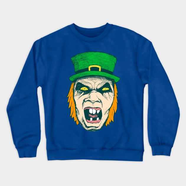 Zombie Leprechaun Crewneck Sweatshirt by AwePup